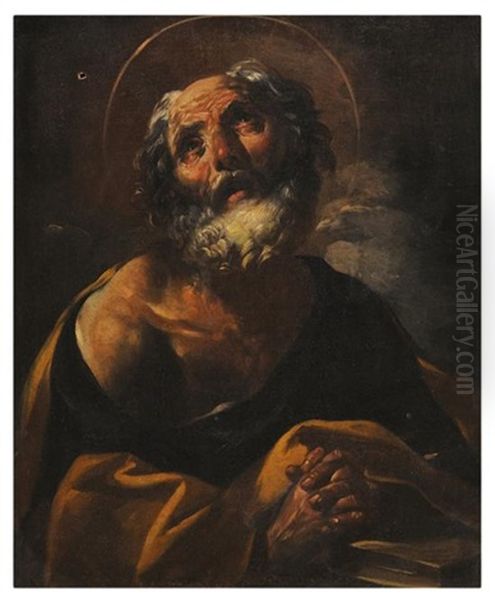 The Repentant St. Peter Oil Painting by Giacinto Brandi