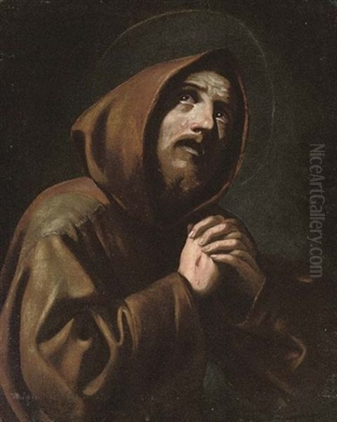 Saint Francis At Prayer Oil Painting by Giacinto Brandi