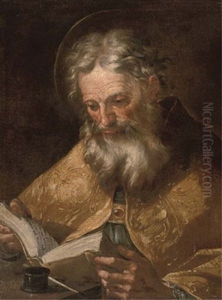 Saint John The Evangelist Oil Painting by Giacinto Brandi