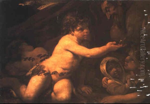 The Education Of Bacchus Oil Painting by Giacinto Brandi