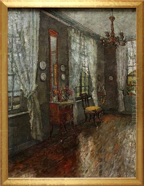 Couvenhaus, Biedermeier-zimmer Oil Painting by August Von Brandis