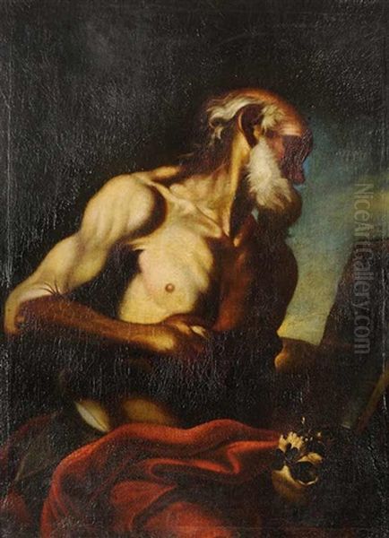 St. Jerome Oil Painting by Petr Brandl