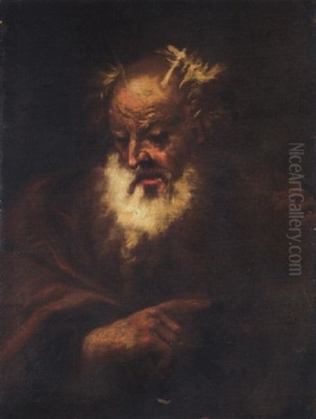 Moses Oil Painting by Petr Brandl