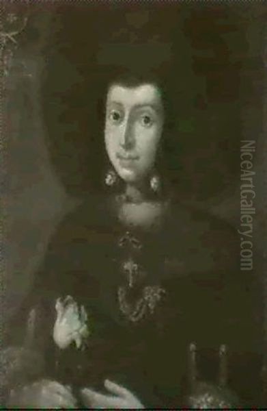 Portrait Der Anna Mara Clara Kirchmayer-vogt Oil Painting by Johann Jakob Brandmuller