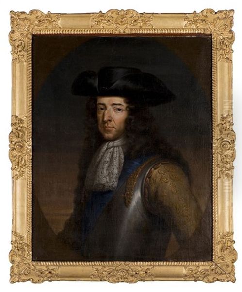 Portrait De Guillaume Iii D'orange-nassau Oil Painting by Jan-Henrik Brandon