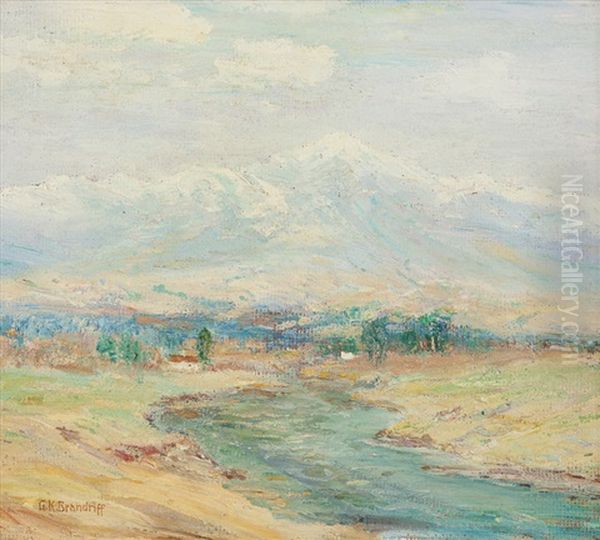 San Bernardino, Mt. Baldy Oil Painting by George Kennedy Brandriff