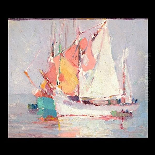 French Tuna Boats I Oil Painting by George Kennedy Brandriff