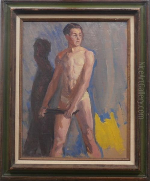 Nude Male Oil Painting by George Kennedy Brandriff