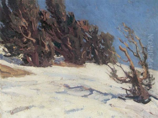 Wind Blown Oil Painting by George Kennedy Brandriff