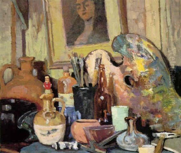 Studio, Laguna Beach Oil Painting by George Kennedy Brandriff