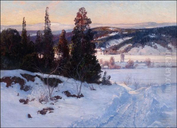 A Winter Landscape by Carl Brandt