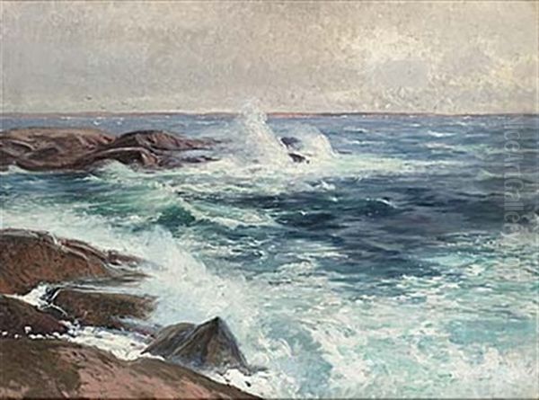 Vagbrytande Klippor Oil Painting by Carl Brandt