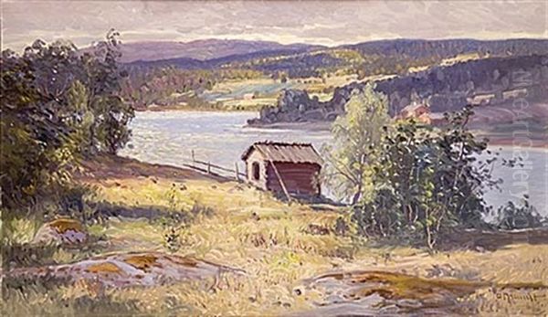 Utsikt Over Alnosundet Oil Painting by Carl Brandt