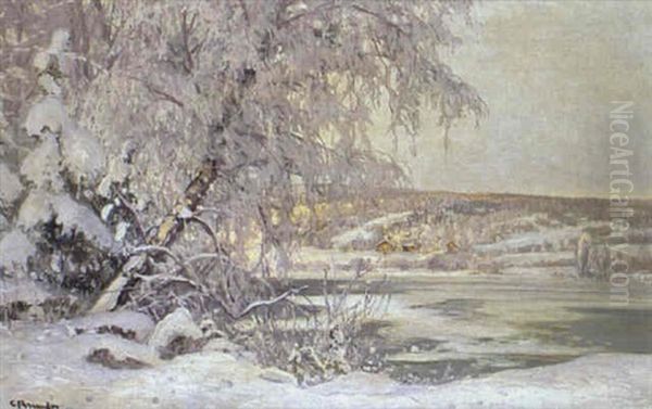 Rimfrost Oil Painting by Carl Brandt