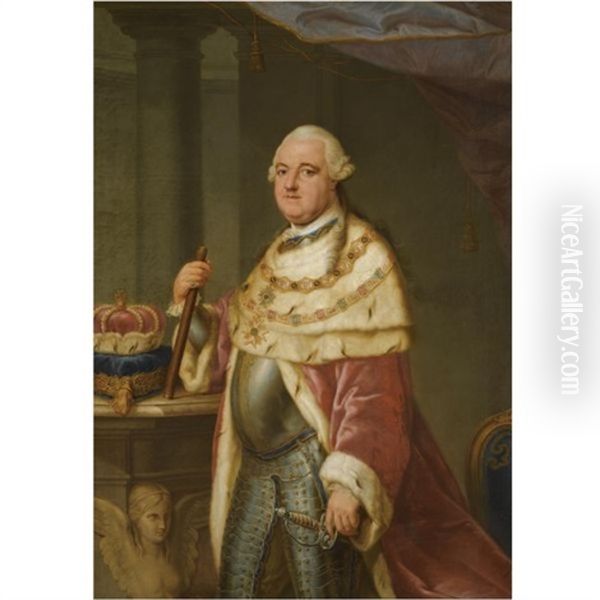 Charles Theodore, Prince-elector, Count Palatine And Duke Of Bavaria, Standing Oil Painting by Heinrich Carl Brandt