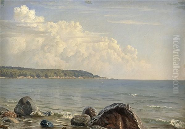 Sommerliche Kuste Mit Findlingen Oil Painting by Johannes Herman Brandt