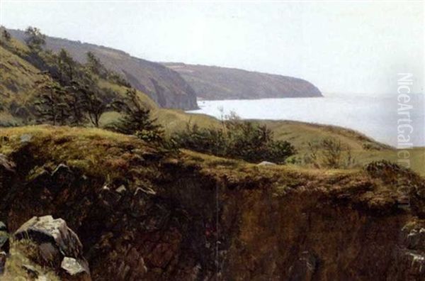 Hen Imod Vang. Bornholm Oil Painting by Johannes Herman Brandt