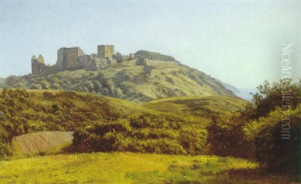 Hammershus, Bornholm Oil Painting by Johannes Herman Brandt