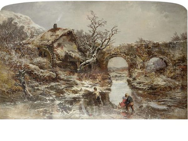 A Frosty Morning Oil Painting by Charles Branwhite