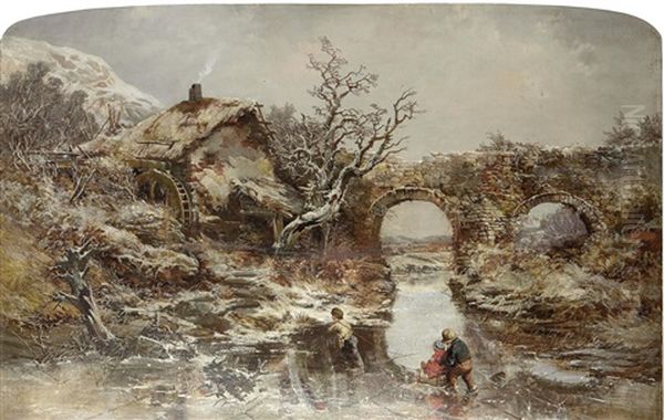 A Frosty Morning Oil Painting by Charles Branwhite