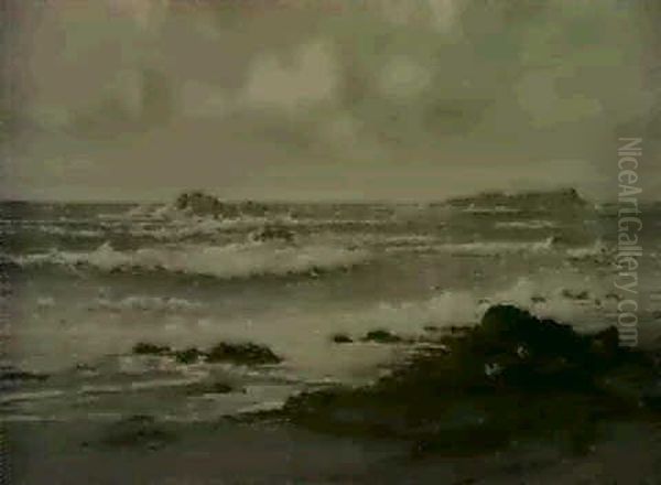 White Horses Oil Painting by Charles Brooke Branwhite