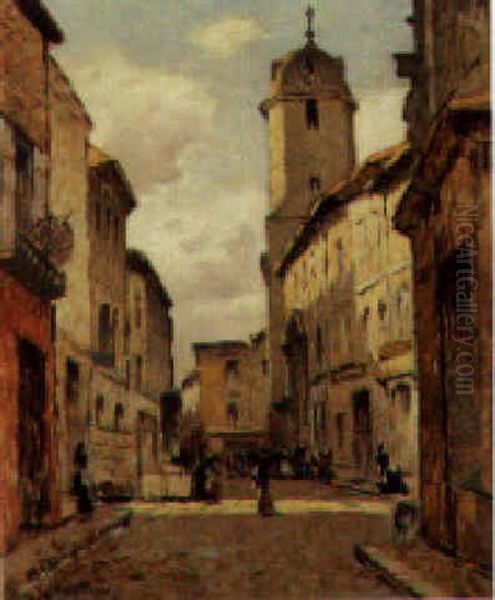 L'eglise Aux Martignes Oil Painting by Louis Braquaval