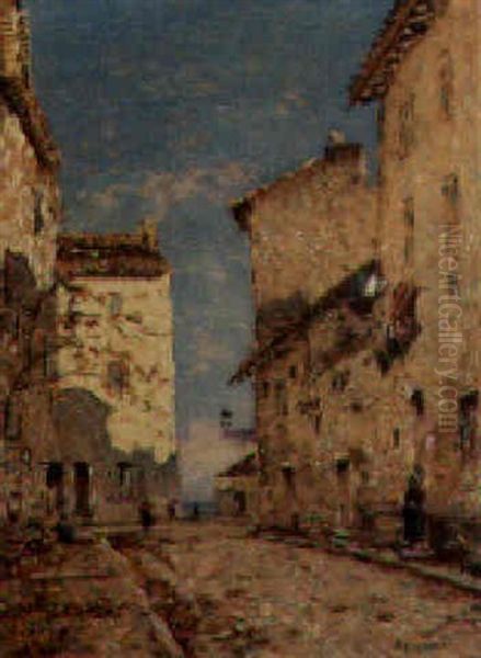 Rue Aux Martignes Oil Painting by Louis Braquaval