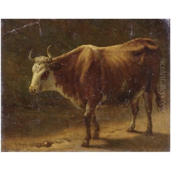 Toro Oil Painting by Jacques Raymond Brascassat