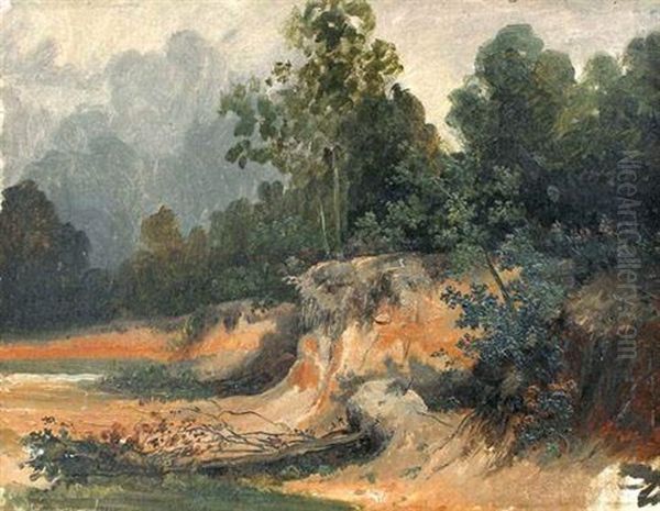 Etude De Paysage Oil Painting by Jacques Raymond Brascassat