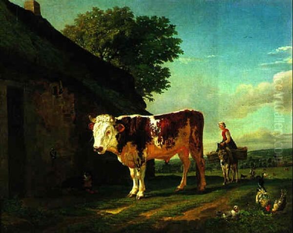 Le Taureau Oil Painting by Jacques Raymond Brascassat