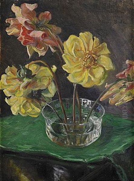 Blomsterstilleben Oil Painting by Fanny Ingeborg Matilda Brate