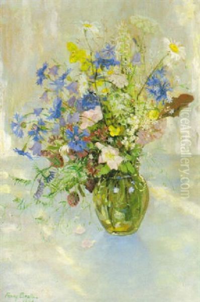 Angsblommor Oil Painting by Fanny Ingeborg Matilda Brate