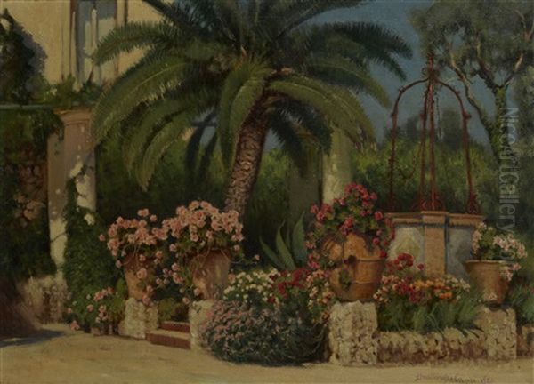 Jardin A Capri Oil Painting by Roman Bratkowski