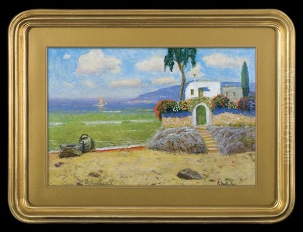 Villa On Capri Oil Painting by Roman Bratkowski