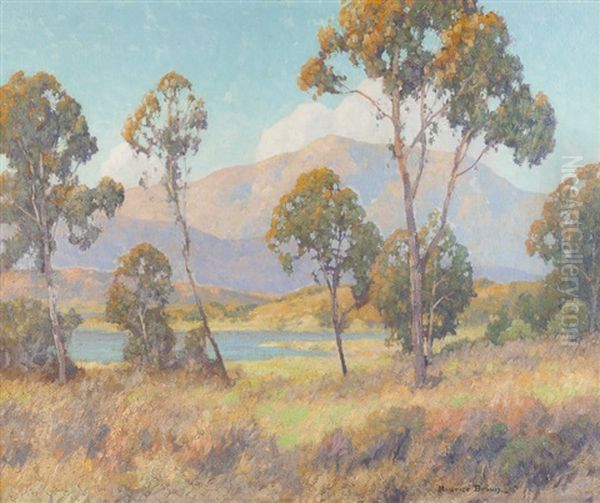 Eucalyptus, Trees In A Landscape Oil Painting by Maurice Braun