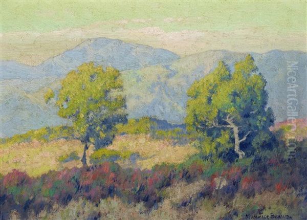 Trees On A Hillside Oil Painting by Maurice Braun