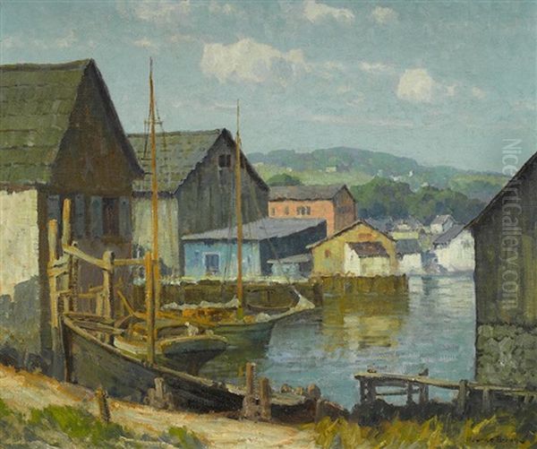 Water Front Shack Oil Painting by Maurice Braun