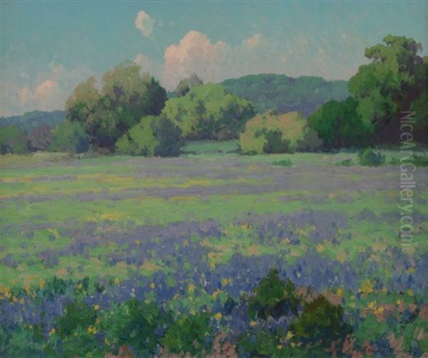 Texas Bluebonnets Oil Painting by Maurice Braun