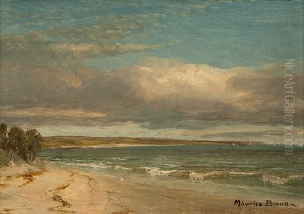 Coastal Scene With Clouds Oil Painting by Maurice Braun