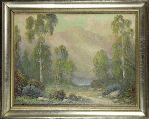 Mountain Vista Through The Eucalyptus Oil Painting by Maurice Braun