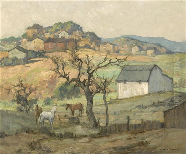 Barn And Hillside by Maurice Braun