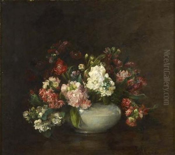 A Still Life Of Assorted Roses Oil Painting by Jessie Algie