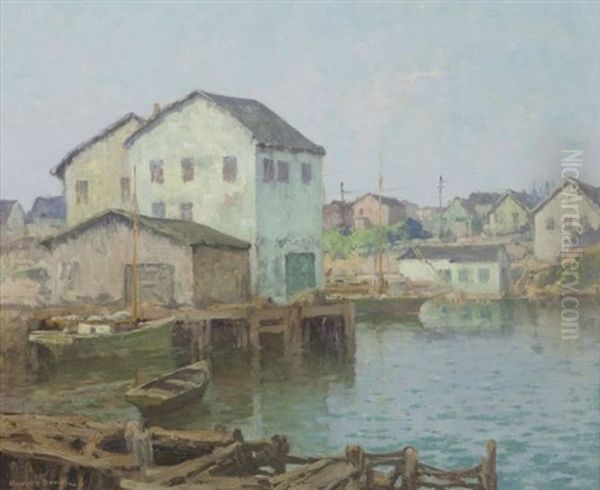 Along The Docks Oil Painting by Maurice Braun