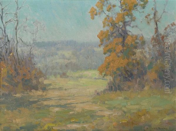 Misty Day, Autumn Oil Painting by Maurice Braun