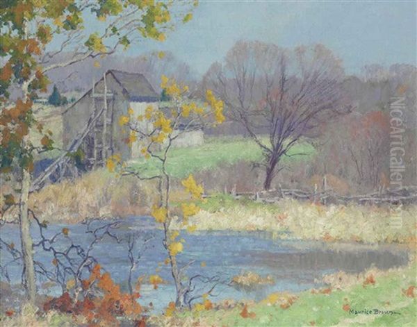 Pond At Old Lyme, Connecticut Oil Painting by Maurice Braun