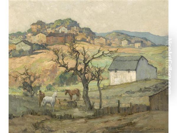 Barn And Hillside by Maurice Braun