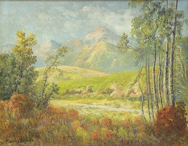 Clearing With Mountain Vista Oil Painting by Maurice Braun