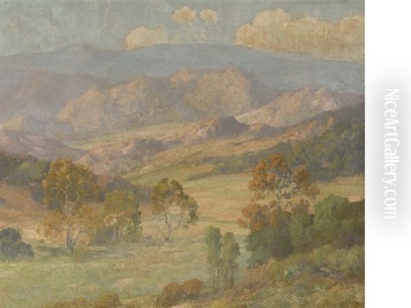 Pink Rolling Hills Oil Painting by Maurice Braun