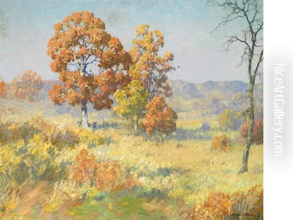 Autumn Oaks Oil Painting by Maurice Braun