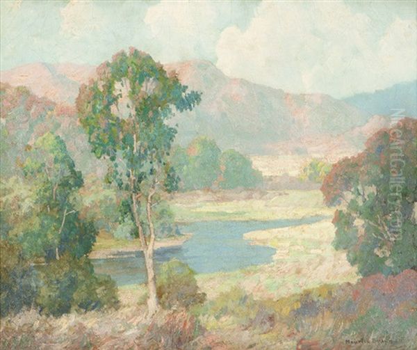 The Lake Oil Painting by Maurice Braun